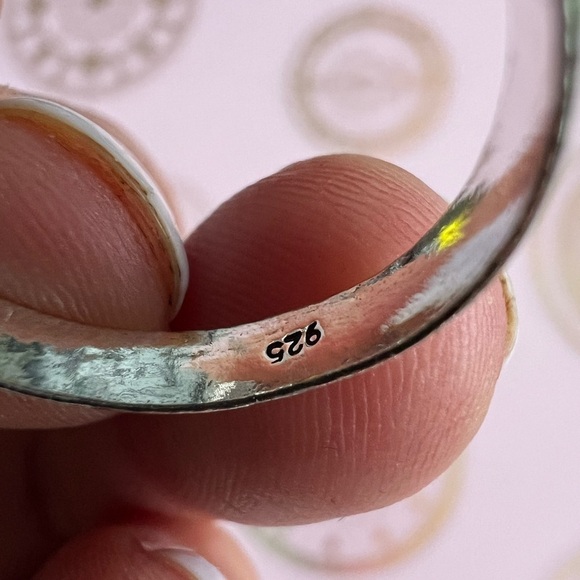 925 RAW Selenite Heart Crystal Charge Ring 5 6 7 8 9 10.5 - Picture 4 of 9